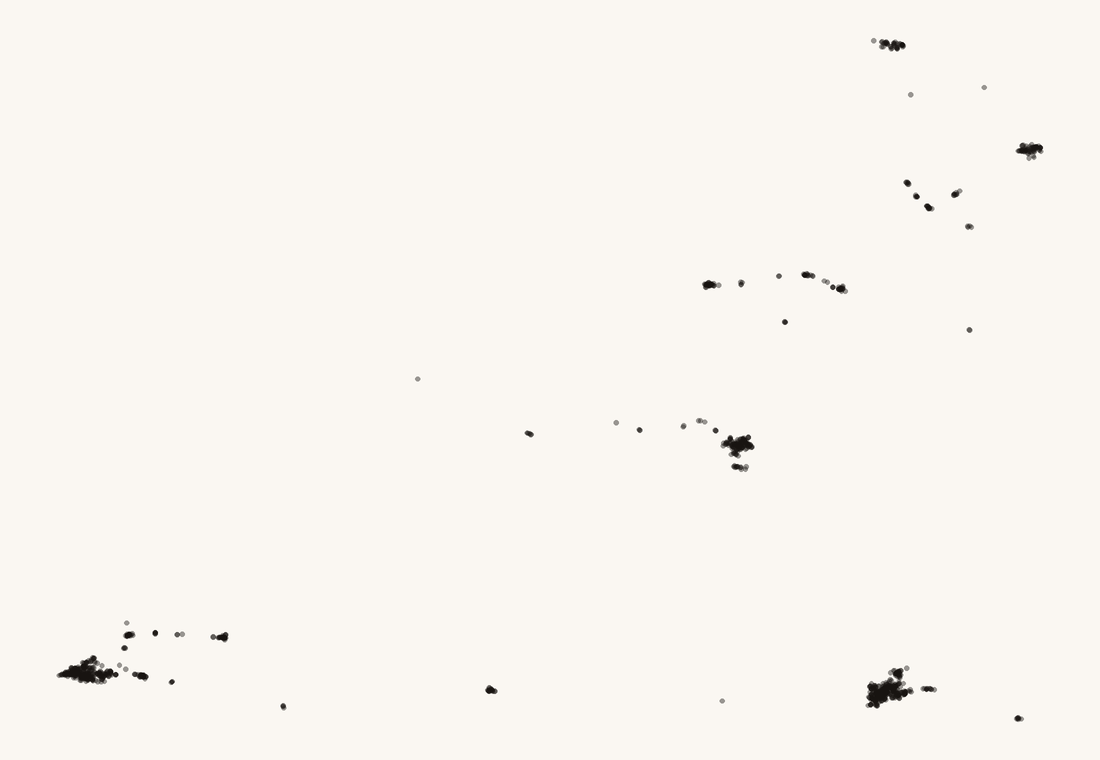 Mapa de puntos: las 1 363 cafeterías de Coahuila de Zaragoza